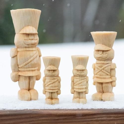 3D Printed Wood Carving Stencil Template, Toy Soldier Design, PLA Material, Available in 1", 1.5", 2" Sizes, with Tutorial Video