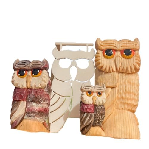 Owl Wood Carving Stencil Set - Tutorial Included